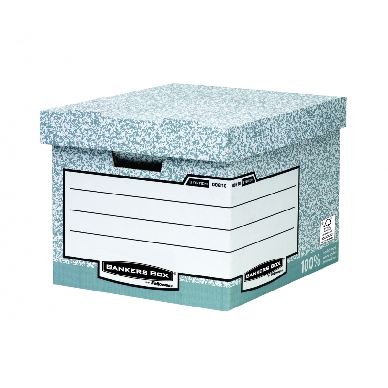 azul Bankers Box System Contenedor de archivos automático A4 