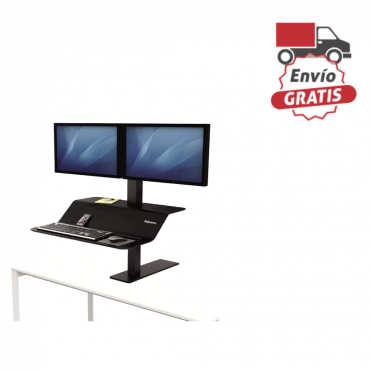 Estación de trabajo Sit-Stand Lotus™ VE monitor doble