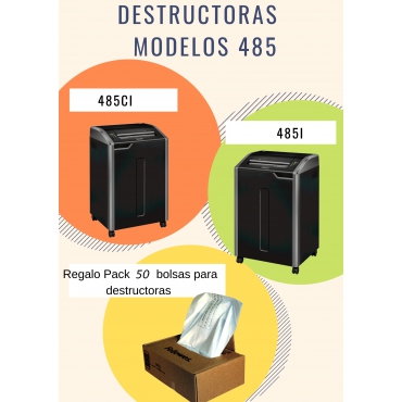 PROMO: DESTRUCTORA 485i + 50 BOLSAS DE RESIDUOS